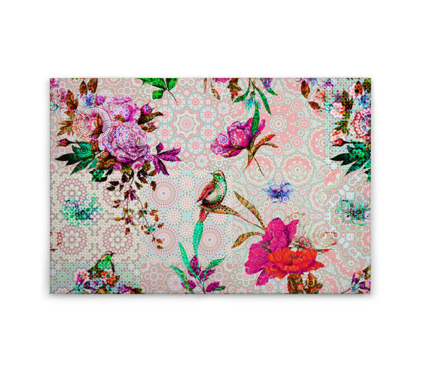 Leinwandbild mosaicgarden2 Vögel 90cm x 60 cm