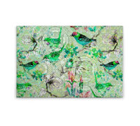 Leinwandbild mosaicbirds1 Vögel 90cm x 60 cm