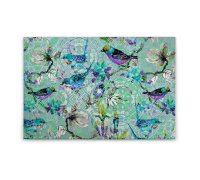 Leinwandbild mosaicbirds3 Vögel 90cm x 60 cm