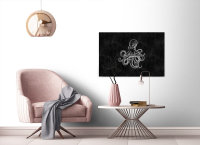 Leinwandbild blackboard4 Schwarz Weiß 90cm x 60 cm