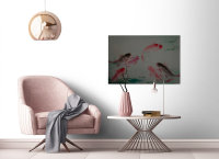 Leinwandbild dancingkois1 Tiere 90cm x 60 cm