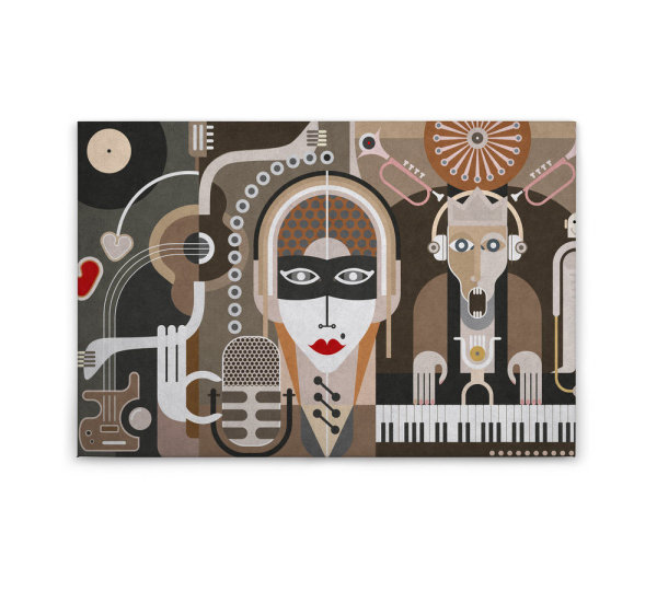 Leinwandbild wallofsound3 Abstrakt 90cm x 60 cm