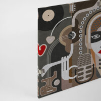 Leinwandbild wallofsound3 Abstrakt 90cm x 60 cm