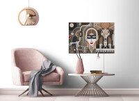 Leinwandbild wallofsound3 Abstrakt 90cm x 60 cm