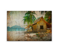 Leinwandbild tahiti1 Strand Meer 90cm x 60 cm