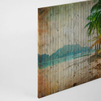 Leinwandbild tahiti1 Strand Meer 90cm x 60 cm