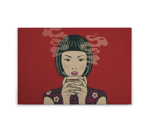 Leinwandbild akari1 Asiatisch 90cm x 60 cm