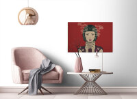 Leinwandbild akari1 Asiatisch 90cm x 60 cm