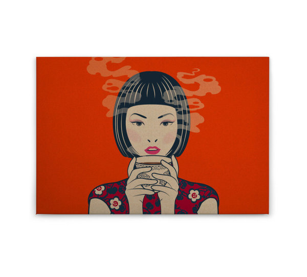 Leinwandbild akari2 Asiatisch 90cm x 60 cm
