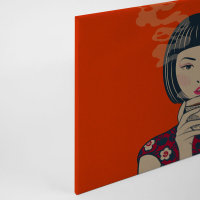 Leinwandbild akari2 Asiatisch 90cm x 60 cm