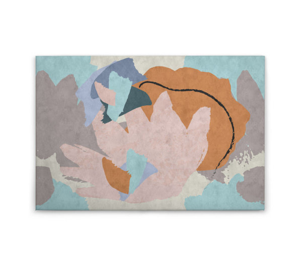 Leinwandbild floralcollage2 Abstrakt 90cm x 60 cm