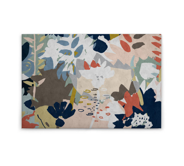 Leinwandbild floralcollage4 Abstrakt 90cm x 60 cm