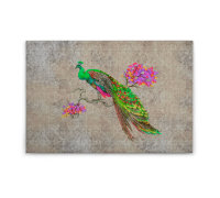 Leinwandbild peacock1 Tiere 90cm x 60 cm