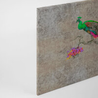 Leinwandbild peacock1 Tiere 90cm x 60 cm