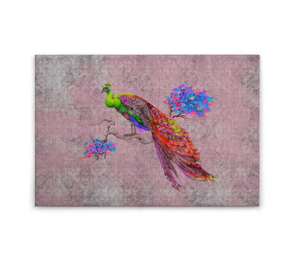 Leinwandbild peacock2 Tiere 90cm x 60 cm