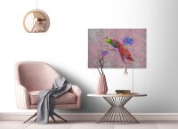 Leinwandbild peacock2 Tiere 90cm x 60 cm