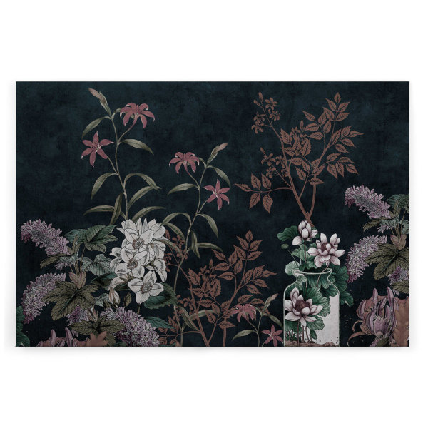 Leinwandbild darkroom2 Blumen 90cm x 60 cm