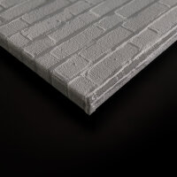 Leinwandbild BrickWhite Steintapeten 120cm x 80 cm