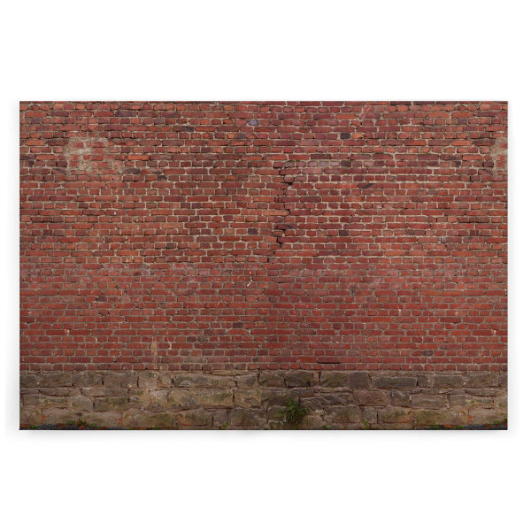 Leinwandbild roteSteinwand Steintapeten 120cm x 80 cm