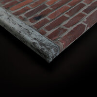 Leinwandbild BrickRed Steintapeten 120cm x 80 cm