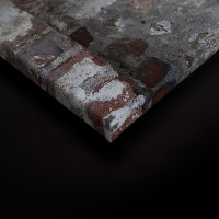 Leinwandbild zerstörteWand Steinoptik 120cm x 80 cm