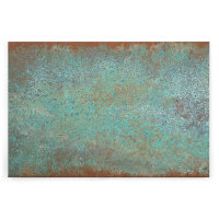 Leinwandbild Metalltürkis Rostoptik 120cm x 80 cm