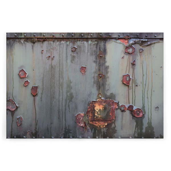 Leinwandbild Metallrostig Rostoptik 90cm x 60 cm