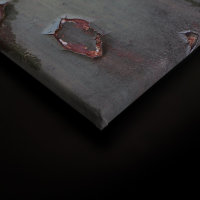 Leinwandbild Metallrostig Rostoptik 120cm x 80 cm