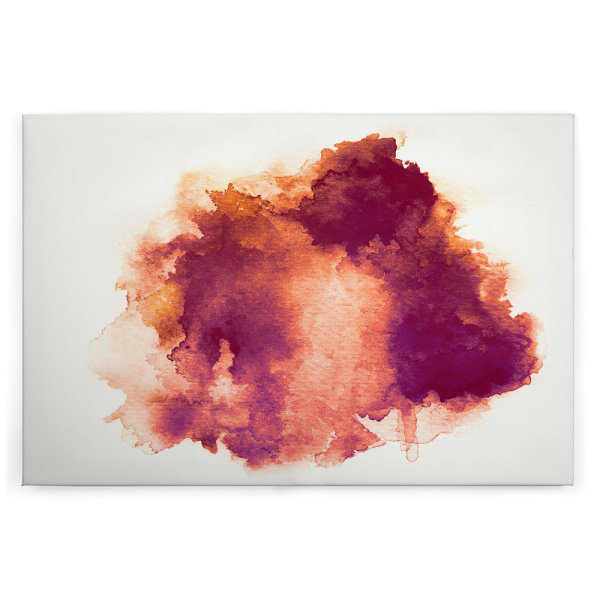 Leinwandbild Aquarellfleck Abstrakt 90cm x 60 cm