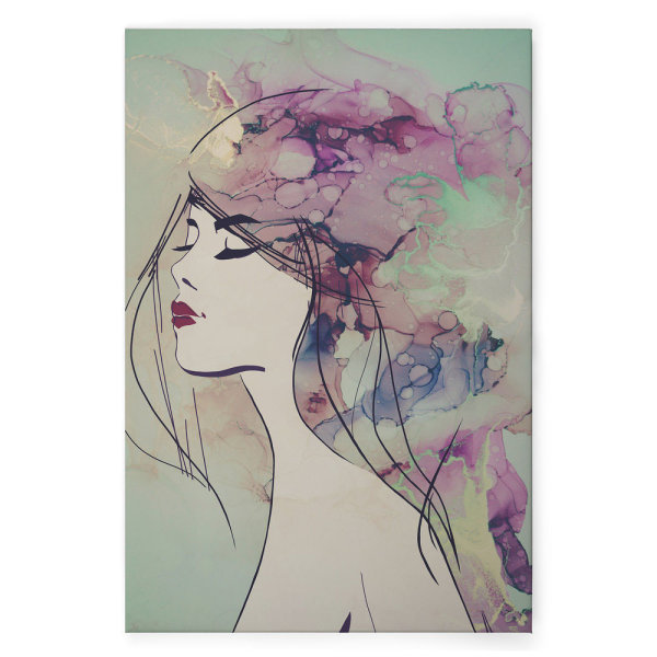 Leinwandbild Lady3 Kunst 90cm x 60 cm