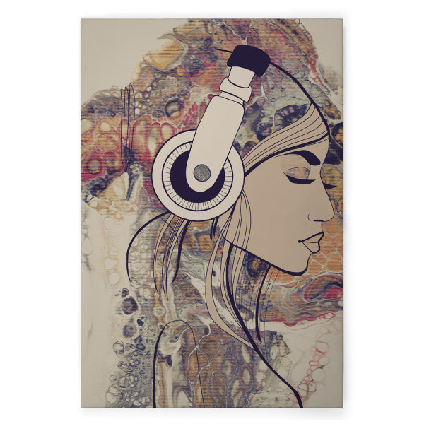 Leinwandbild AcrylLady3 Kunst 120cm x 80 cm