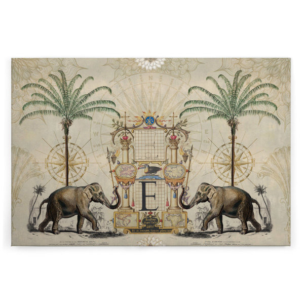 Leinwandbild NostalgicElefa Tiere 120cm x 80 cm