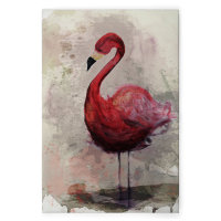 Leinwandbild Flamingo Kunst 120cm x 80 cm