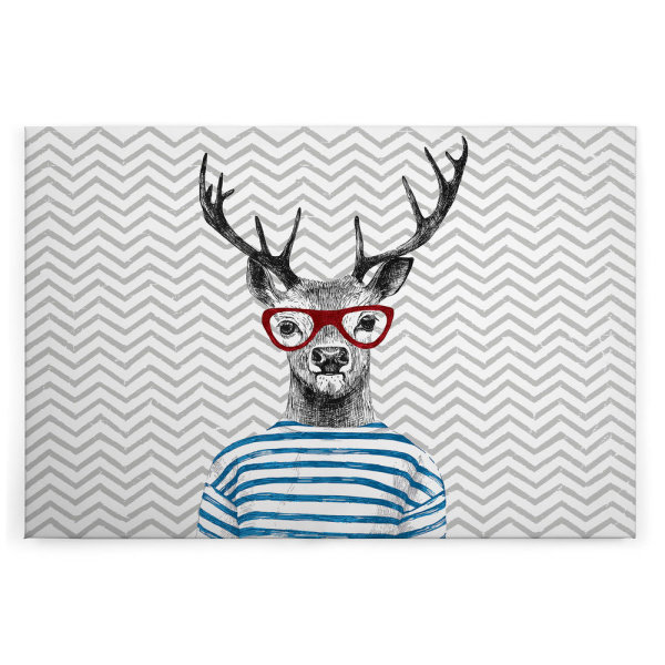 Leinwandbild ModernDeer1 Tiere 90cm x 60 cm