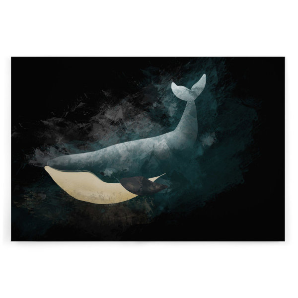 Leinwandbild WalDark Wal 90cm x 60 cm