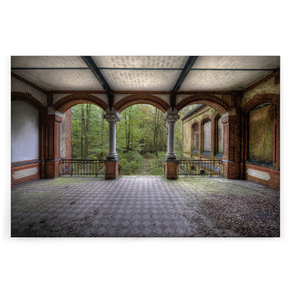 Leinwandbild alteTerasse Architektur 120cm x 80 cm