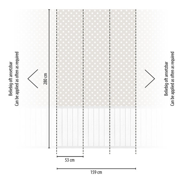 Panel 3-teilig Wallpanel 2,80 m x 1,59 m