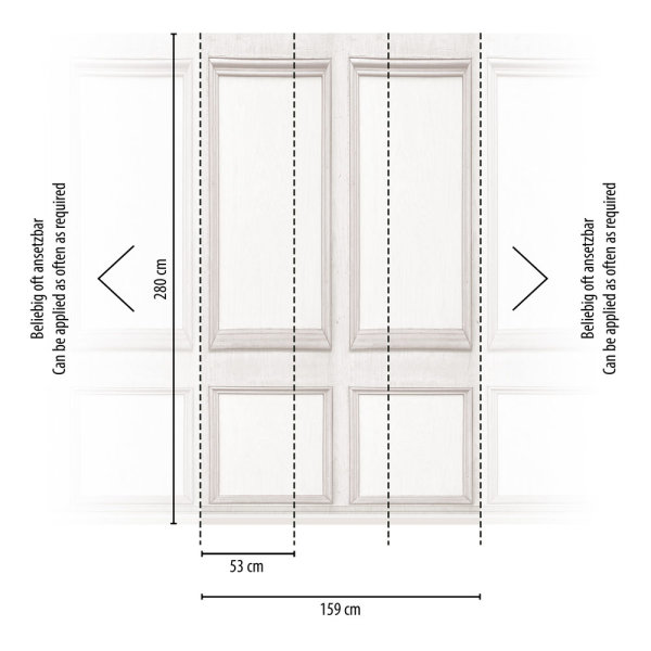 Panel 3-teilig Wallpanel 2,80 m x 1,59 m