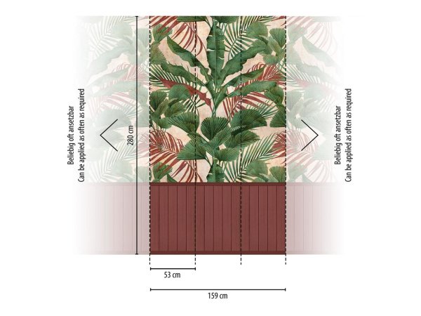 Panel 3-teilig Wallpanel 2,80 m x 1,59 m