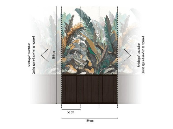 Panel 3-teilig Wallpanel 2,80 m x 1,59 m
