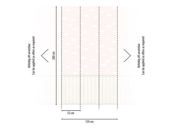 Panel 3-teilig Wallpanel 2,80 m x 1,59 m