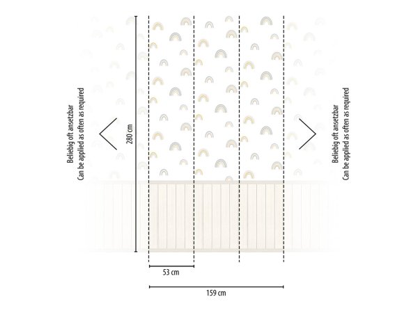 Panel 3-teilig Wallpanel 2,80 m x 1,59 m