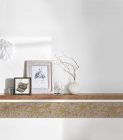 Selbstklebende Bordüre Blumen Floral beige gold