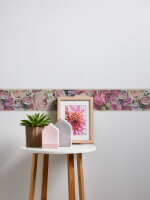 Selbstklebende Bordüre Landhaus Blumen