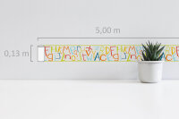 Bordüre Tapetenborte Buchstaben Kinderzimmer