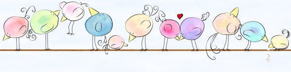 Selbstklebende Bordüre Lovely Kids Funny Birds
