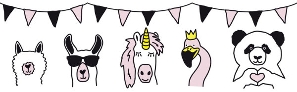 Selbstklebende Bordüre Lovely Kids Wild Party
