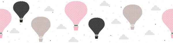 Selbstklebende Bordüre Lovely Kids Cloud Balloons
