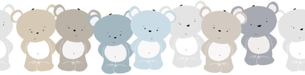 Selbstklebende Bordüre Lovely Kids Cute Bears