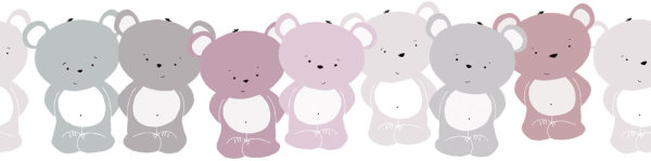 Selbstklebende Bordüre Lovely Kids Cute Bears